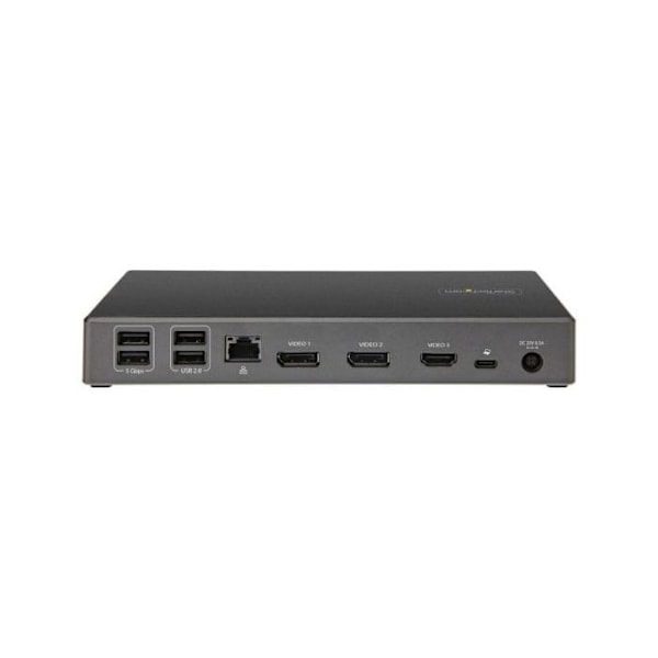 USB Hub - Startech - DK31C2DHSPDUE - 3 Porte - 4K Ultra HD - Sort