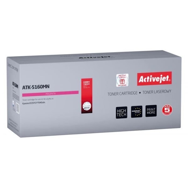 Tonerpatron - Activejet - ATK-5160MN - Kompatibel - Magenta - 12000 sider