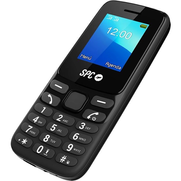 Matkapuhelin - SPC - TALK 2 - 4G - Akunkesto 6 päivää - Hälytysääni 106 dB - Taskulamppu Svart