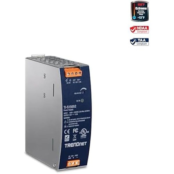 TRENDnet 150W, 52V DC industriel strømforsyning med power factor controller funktion