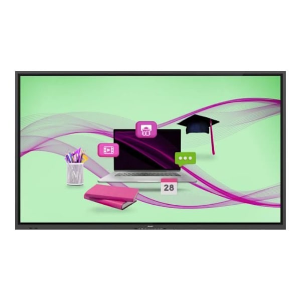 Fladskærm LCD - Philips - 65BDL4052E E-Line - 65" - 4K UHD - Multi-touch berøringsskærm Sort
