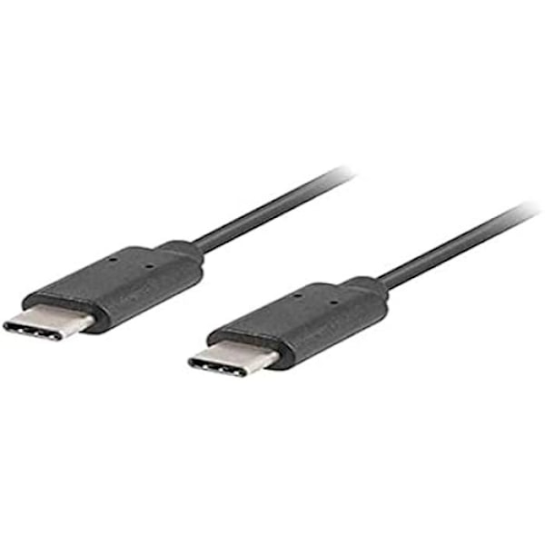 USB-kabel - LANBERG - USB C HANN 2.0 - 1M - Sort - Kompatibel med USB-C