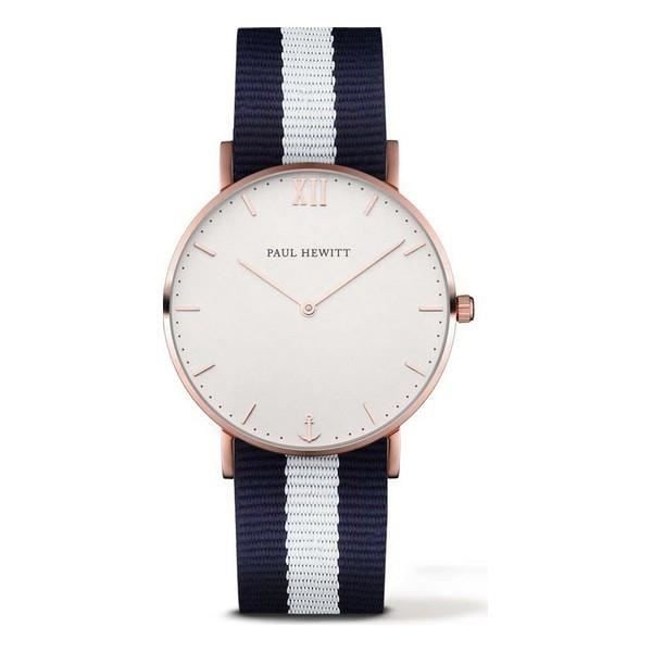 Klocka - Paul Hewitt - PH-SA-R-ST-W-NW-20 - Ø 39 mm - Kvarts - Nylon Blå, Vit, Rosa