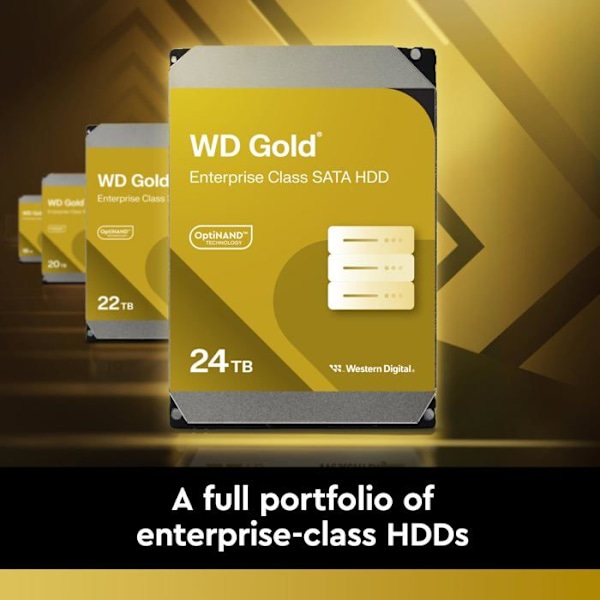 Harddisk - Western Digital - WD Gold - 20 TB - Intern - 3,5 tommer - SATA 6 Gb/s