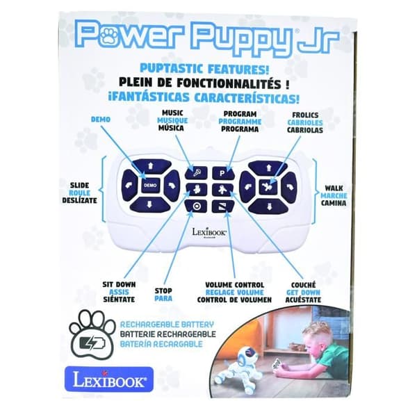 Power Puppy Jr Bleu – Min programmerbara robotvalp med gestkontroll VIT