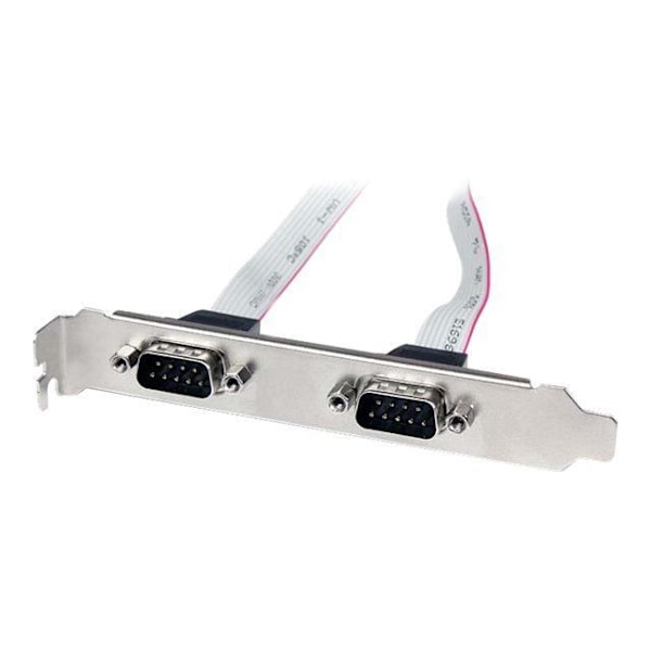 2-Port 16-tommer DB9 seriel portbeslag - STARTECH - Grå