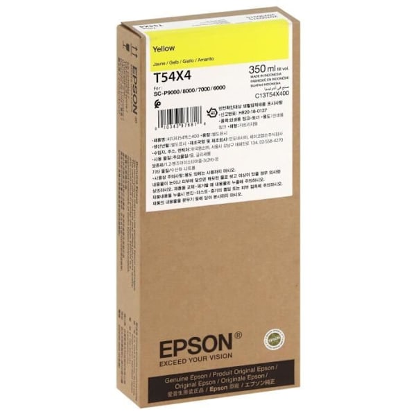 EPSON T54X4 plotter blækpatron til SureColor SC-P6000/P7000/P8000/P9000 printer Gul - 350ml