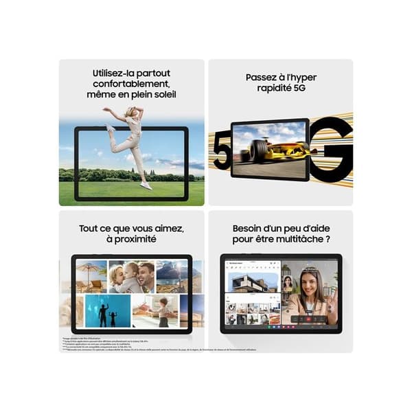 Tabletti - SAMSUNG - Galaxy Tab A9+ - 8 Go RAM - 256 Go - 5G - 11 tuumaa