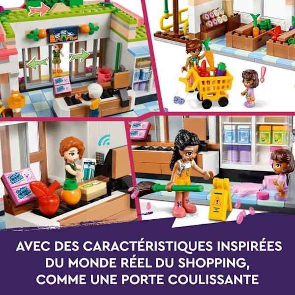 LEGO® Friends 41729 Økologisk købmand, supermarkedslegetøj, med lastbil og minidukker Vit