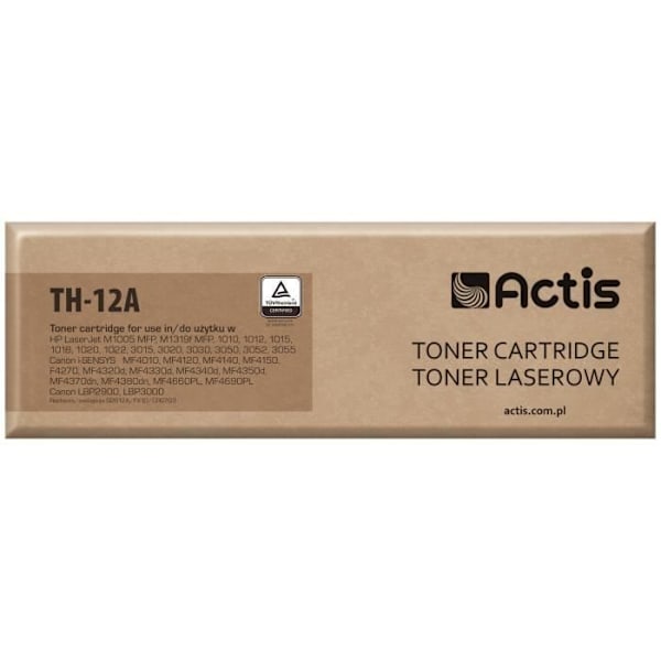 Dåse med blæk ACTIS TH-12 A LJ 1010-1012-1015-30 X X HP 12 A til laserprinter