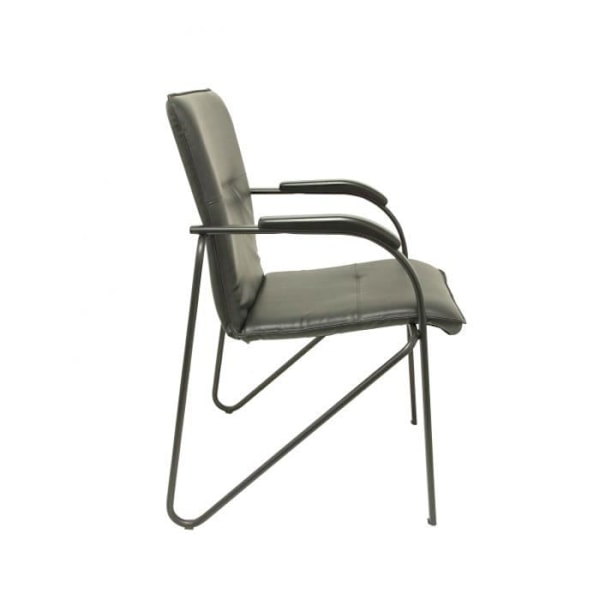 PIQUERAS Y CRESPO Modelo Balsa - Paket med 2 konfidentiella sillas med 4 patas, med brazos y estructura negra - Asiento y respaldo