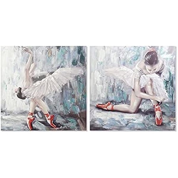 Tableaux - DEKODONIA - Bailarine - 100 x 100 cm - Set om 2 - Samtida väggdekor Dansös (Bailarina)