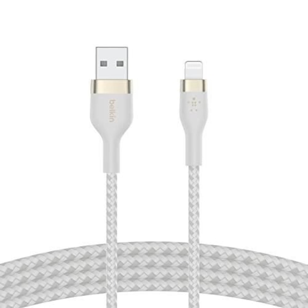 BELKIN FLEX LIGHTNING-USB-A 2M MFI CERT., HVID CAA010BT2MWH