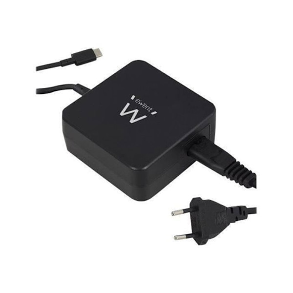 Ewent EW3980 USB Type-C Notebook-oplader Strømadapter 100-240 V 65 Watt Sort