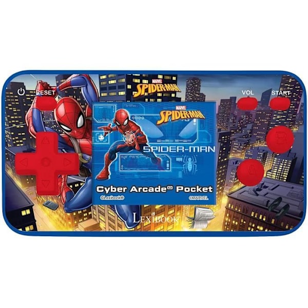 Bærbar Cyber Arcade® Pocket Spider-Man konsol – 1,8'' skærm 150 spil heraf 10 Spider-Man Blå