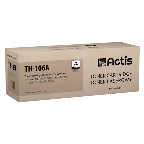 Kompatibel tonerpatron ACTIS TH-106A - Sort - Udbytte 1000 sider