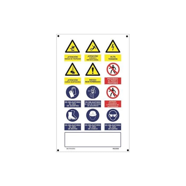 GENERISK - Flere lodrette arbejdsplakater PVC 0,4 mm 500x900 mm Normaluz Flerfärgad