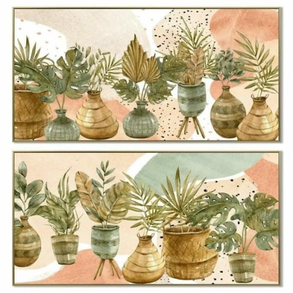 "Cadre - DKD Home Decor - Pot - Multifarvet - 2 Enheder - 103 x 35 x 53 cm" Flerfärgad
