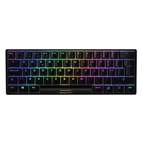 Tangentbord - Sharkoon - SGK50 S4 - Spanska QWERTY - RGB-bakgrundsbelyst - 1,8 m USB Svart