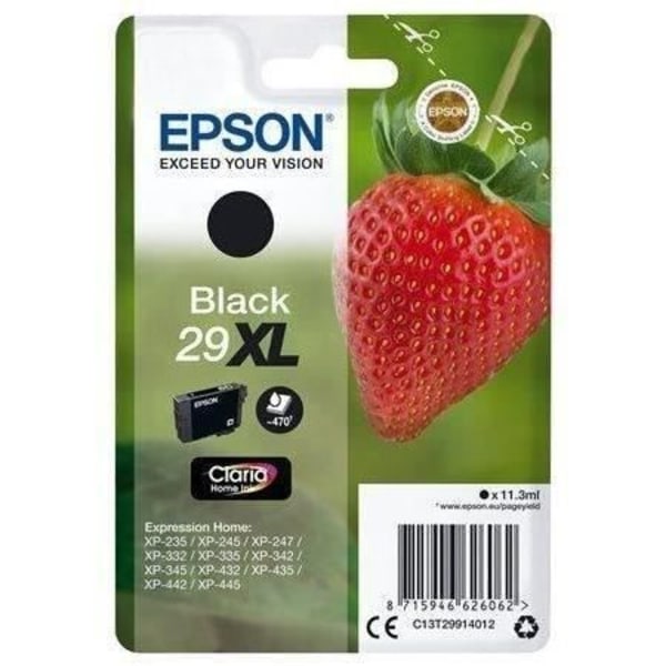 EPSON T2991 XL sort blækpatron - Strawberry (C13T29914012)