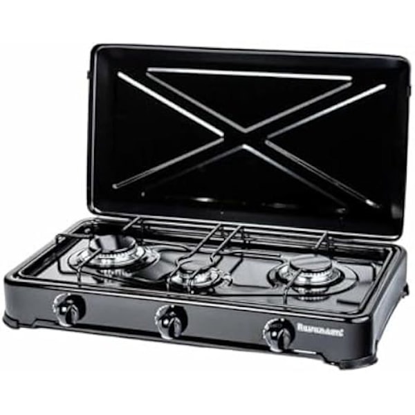 Gasräknare - RAVANSON - K-03TB - Svart, Vit - 60 cm - 3 zon(er)