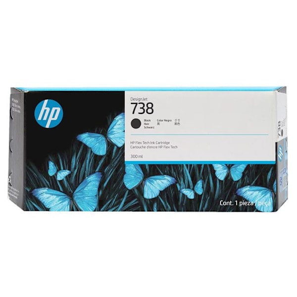 HP Blæk/ 738 300-ml BLK DesignJ