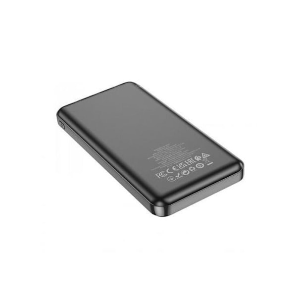 hoco Power Bank batteri ultra tynd 10000mAh USB x2 sort