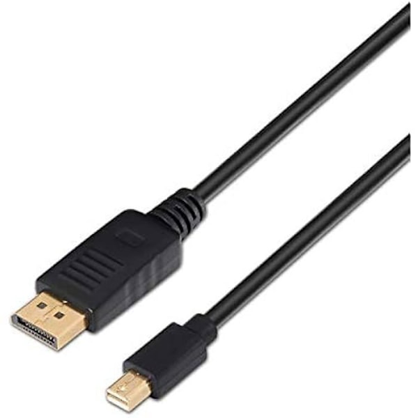 AISENS A124 - 0132 Mini DP-kabel - 4K, 60 Hz, 3m - Farve Sort