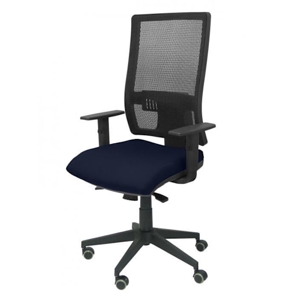 Ergonomisk kontorstol med syncro-mekanisme og justerbar højde. høj ryg i åndbart mesh med nakkestøtte og