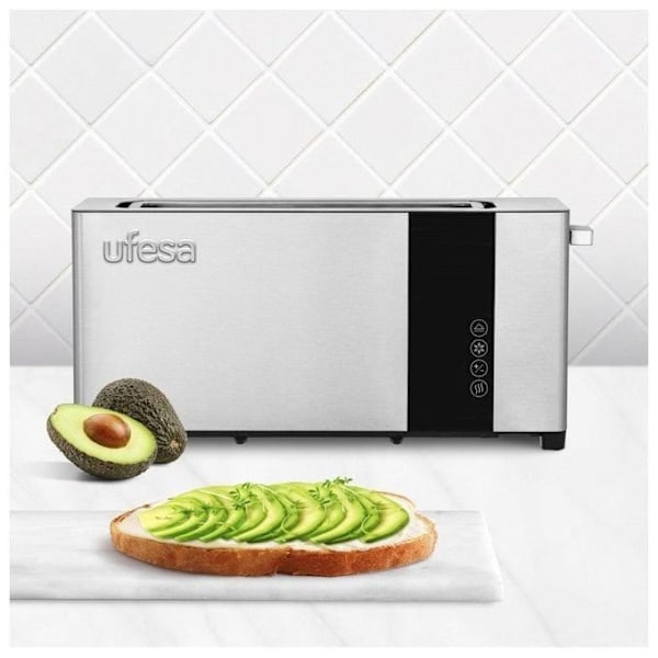 Brødrister - Ufesa - Plus Delux - Rustfrit Stål - 1050W - 1 Ekstra Stor Slot