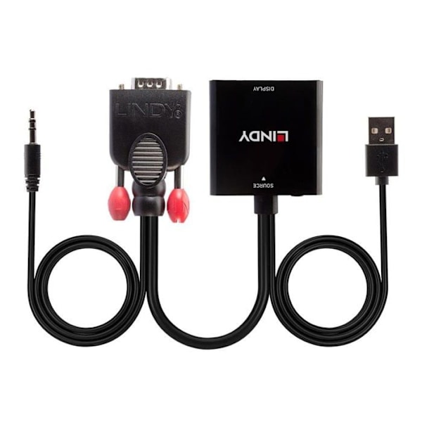 Lindy audio - video indgangsadapter - 38284 - VGA - lyd til HDMI konverter