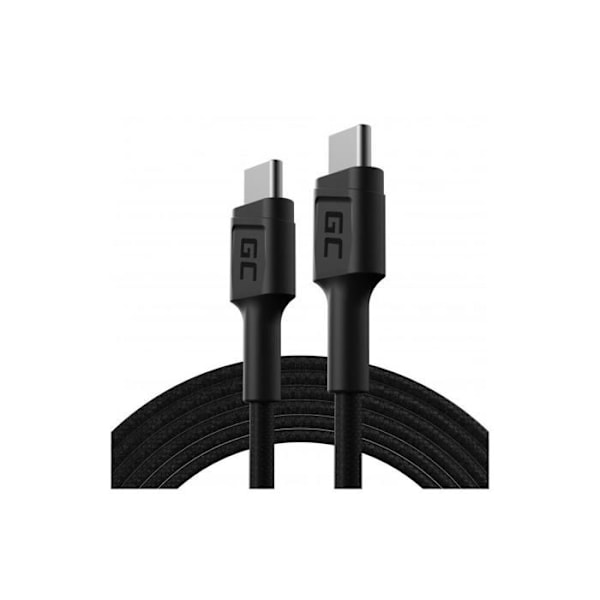 Câble Green Cell GC PowerStream USB-C - USB-C 200cm, hurtigopladning Power Delivery (60W), Ultra Charge, QC 3.0