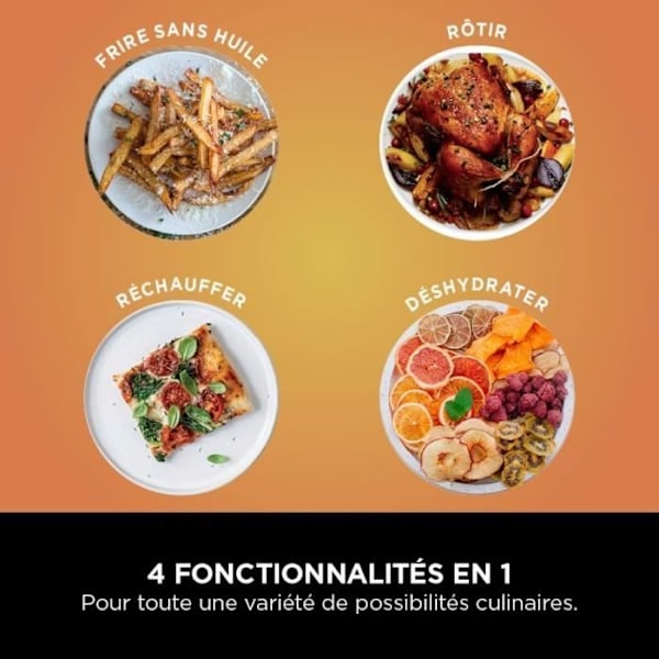 NINJA luftfritös - Pro AF140EU - Kapacitet 4,7L - 4 tillagningsprogram - 2000W