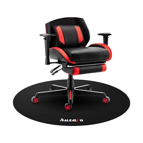 Huzaro Floormat 3.0 Gamer Stoleunderlag - Holdbar og Modstandsdygtig - Sort - 120cm - Neopren svart