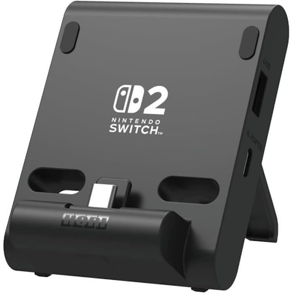 Tukeva muunneltava PlayStand - HORI - Nintendo Switch 2 - USB-laitteet - Musta Svart
