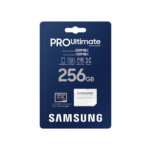 SAMSUNG 256 Gt MICRO-SD Pro Ultimate Class 10 MUISTIKORTTI MB-MY256SA/WW