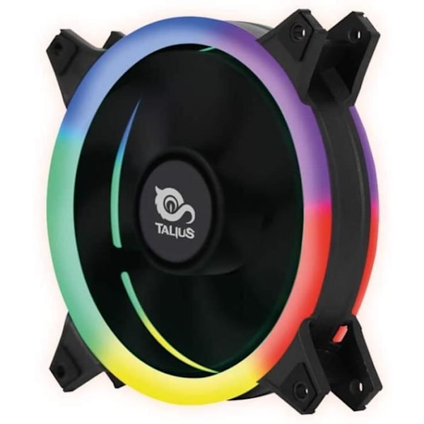 PC-fodral - TALIUS - Siroko Spectrum RGB - 12 cm fläkt - Luftflöde 34,34 cfm - Ljudnivå 25 dB Svart