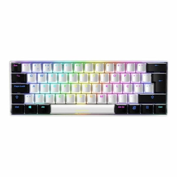 Tangentbord - Sharkoon - SGK50 S4 - Vit - Spanska - RGB LED-bakgrundsbelyst