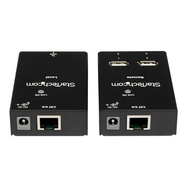 USB 2.0-förlängare - STARTECH - 4 portar - RJ45 Ethernet-förlängare - 50 m - Stål