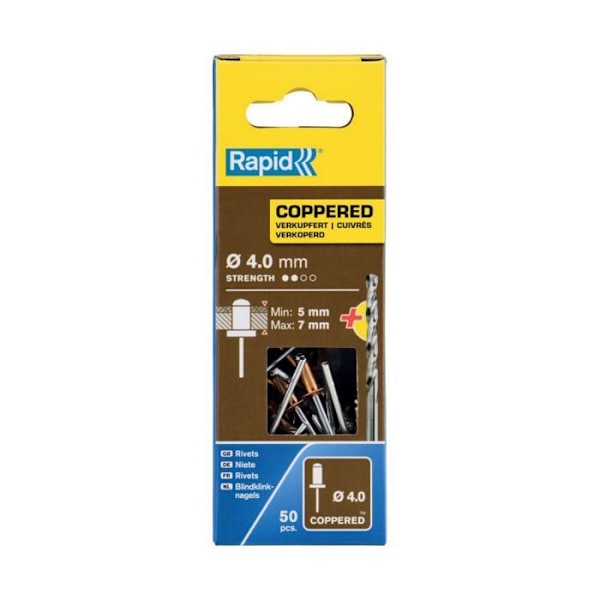 Riveter - Hurtig - 5001462 - Aluminium - Kobber - Ø 4x10 mm - 50 stk.