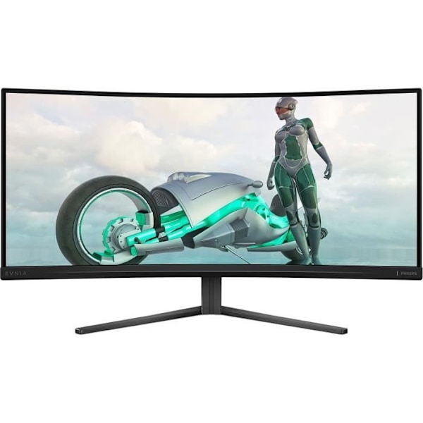 PC-skærm - PHILIPS - Evnia 34M2C3500L - 34" WQHD - Buet panel - 180Hz - 0,5ms - HDR - HDMI/DP - Sort