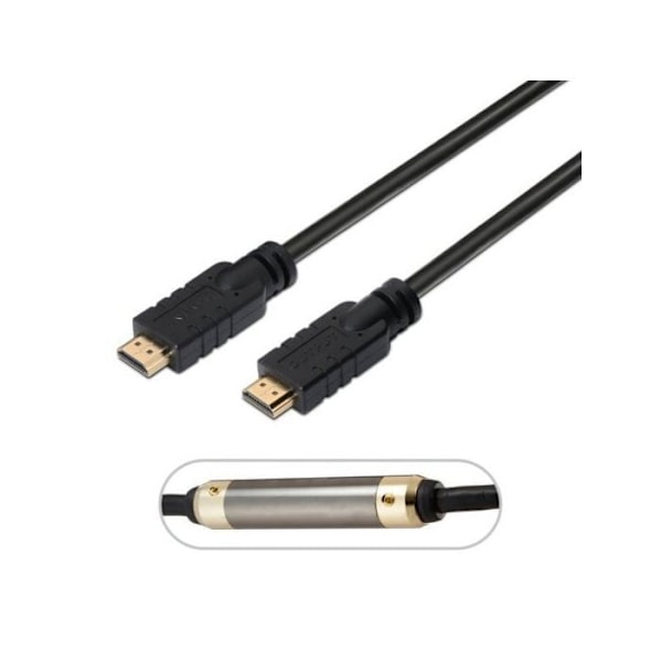 Aisens HDMI 2.0 Premium 4K 60Hz 18Gbps Han/Han med Repeater 30m Sort