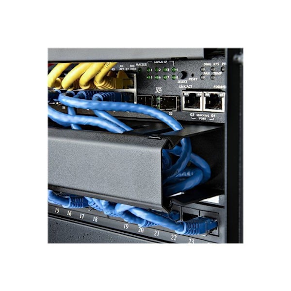 Kaapelin hallintapaneeli - STARTECH - CMDUCT1UX - 1U - Musta - Opas kannella