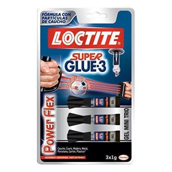 Super Glue - Henkel - 1879583 - Paket med 3 - 3g - Ökad flexibilitet