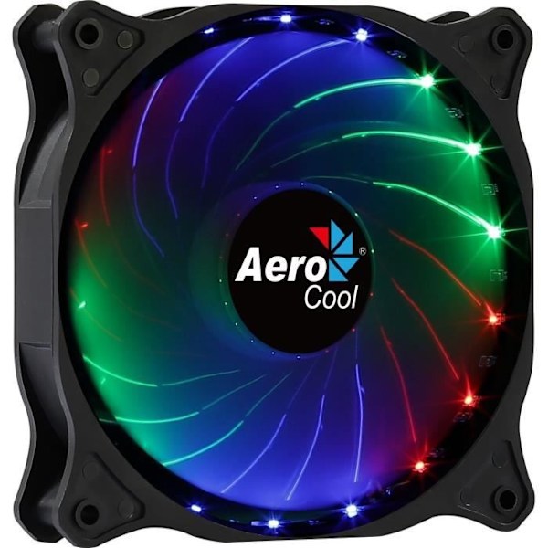 AEROCOOL Cosmo 12 FRGB - 120mm kiinteä RGB-tuuletin koteloon musta