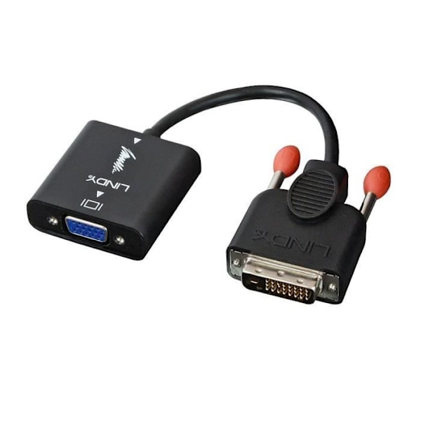 DVI till VGA-adapter - LINDY - Konverter - Upplösning 1080p - DVI-D strömförsörjning