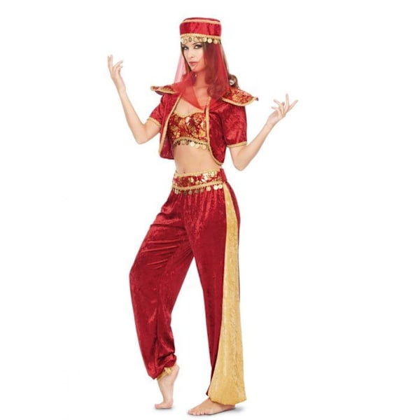 Sexig orientaliskt dansörrkostym kvinna Röd M/L