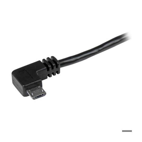 STARTECH.COM USB A - Micro B -kaapeli suorakulmaliitännöillä - Micro USB -johto - M/M - 1 m - Musta