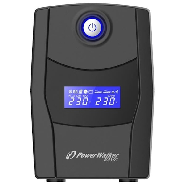 Onduleur POWERWALKER VI 800 STL - Linja-interaktiivisuus - 0,8 kVA 480 W - 2 Ulostuloa musta
