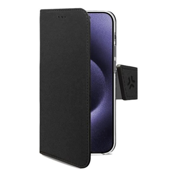 Pungest etui - Celly - WALLY1081 - Kompatibel med iPhone 16 Pro Max - Farve Sort - Materiale Syntetisk Svart
